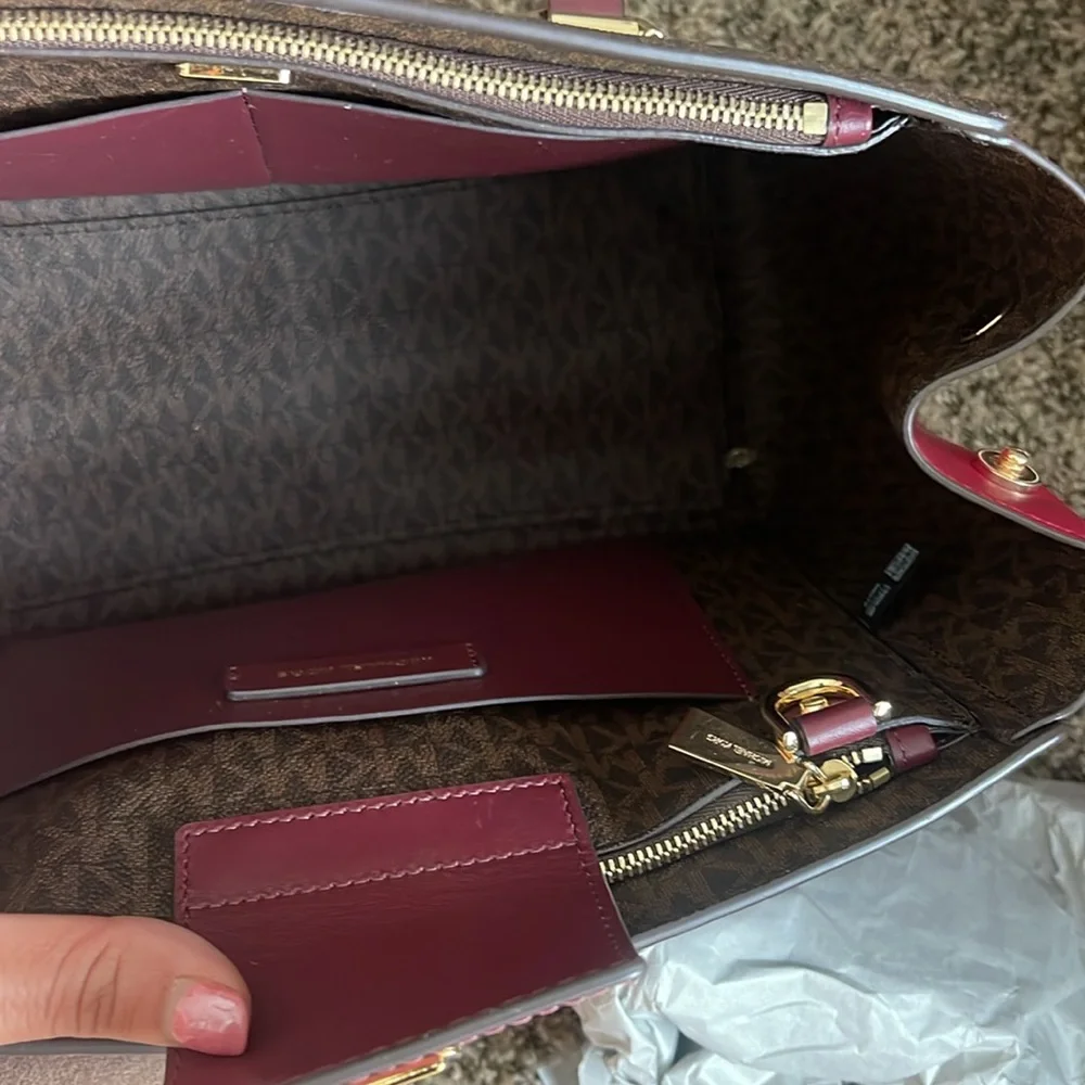 Michael Kors monogram satchel bag